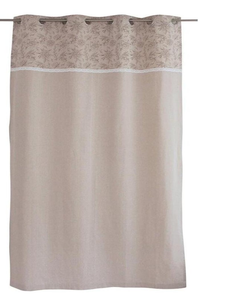 Rideau à œillets 140x240 Rosa naturel coton Beige - Kiabi