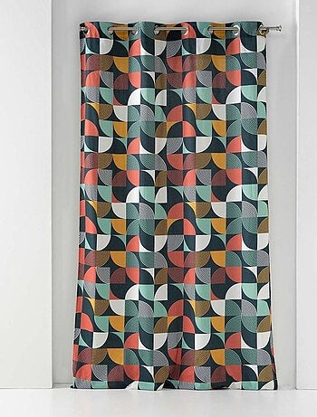 Rideau à œillets 140x240 Rythmo orange coton