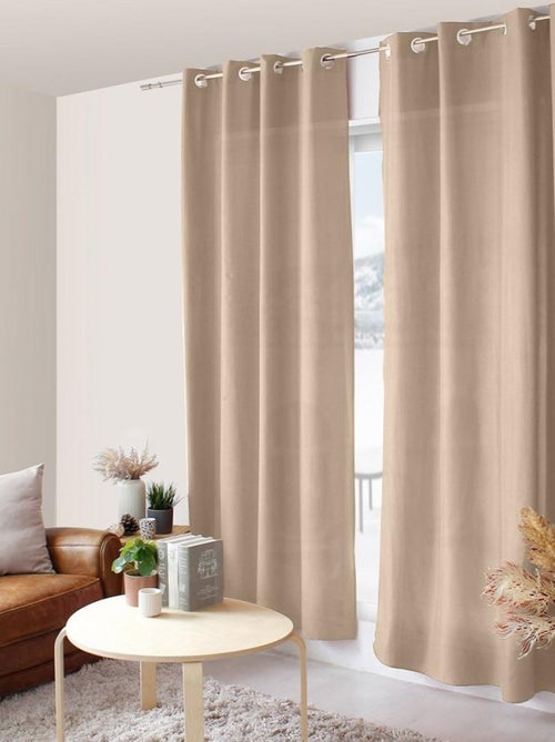 Rideau à œillets 140x240 Zoé naturel - Kiabi