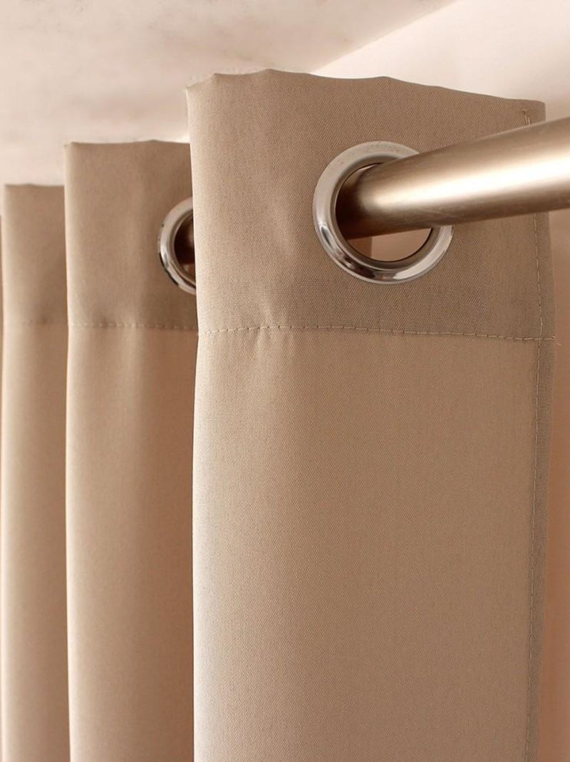 Rideau à œillets 140x240 Zoé naturel Beige - Kiabi