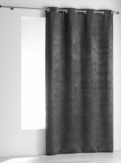 Rideau à oeillets 140x240cm Dreamtime anthracite - Kiabi