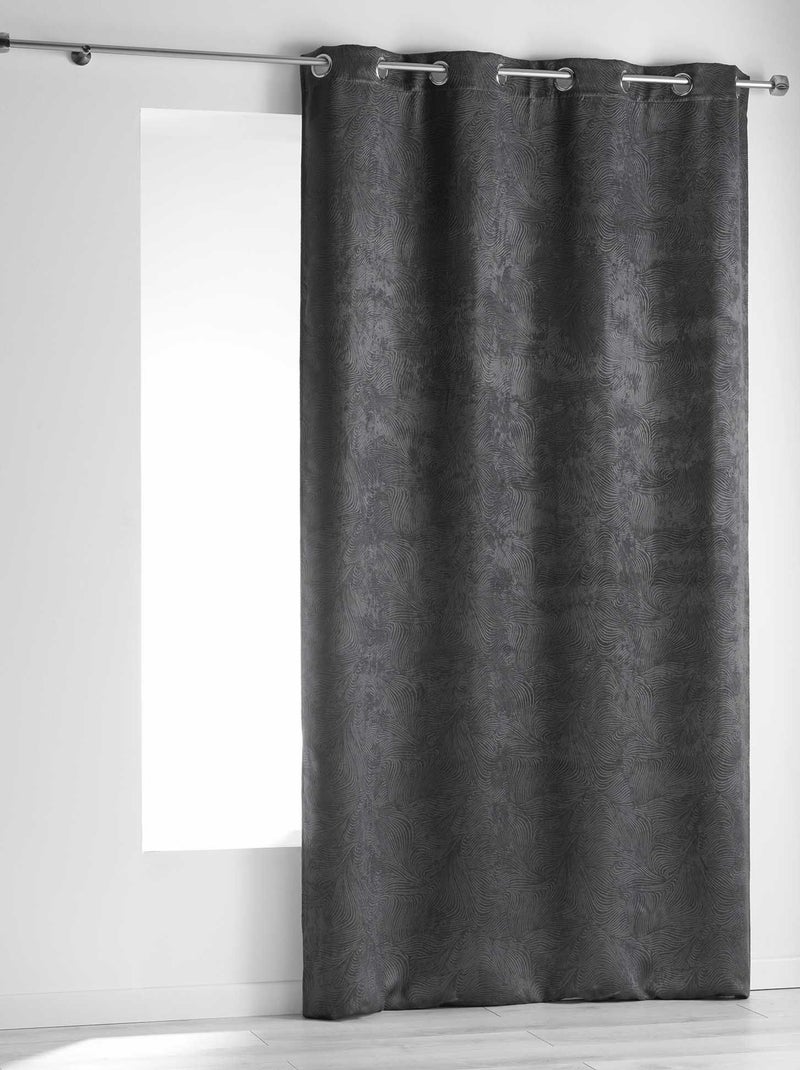 Rideau à oeillets 140x240cm Dreamtime anthracite gris anthracite - Kiabi