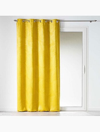 Rideau à oeillets 140x240cm Tropicaline jaune