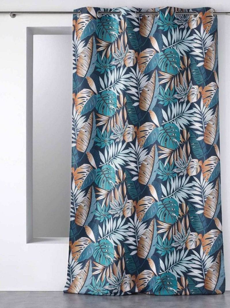 Rideau à œillets 140x260 Alianor bleu Bleu - Kiabi