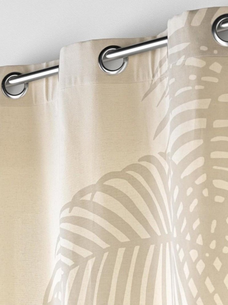Rideau à œillets 140x260 BAOBAB Beige - Kiabi