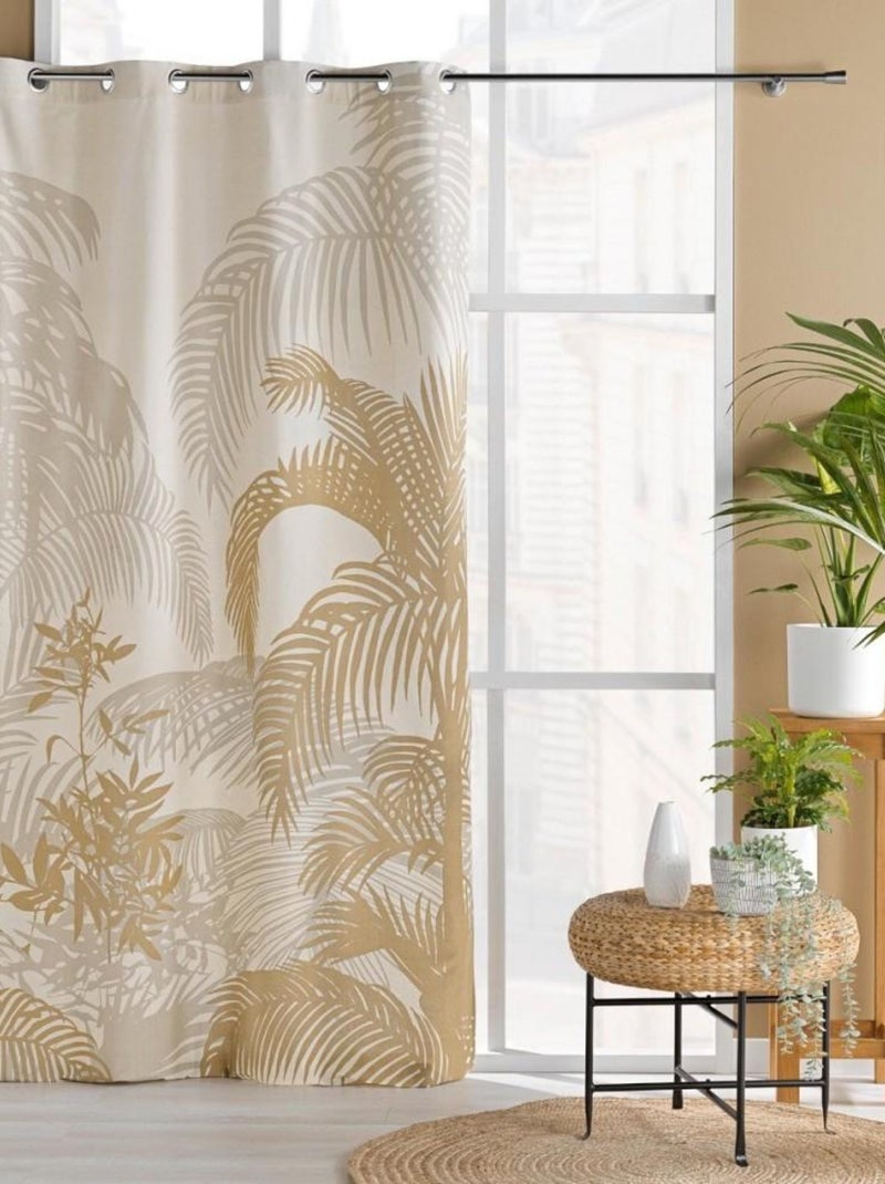 Rideau à œillets 140x260 BAOBAB Beige - Kiabi