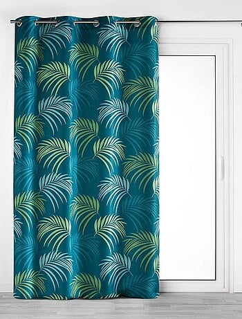 Rideau à œillets 140x260 Blue vegetal bleu