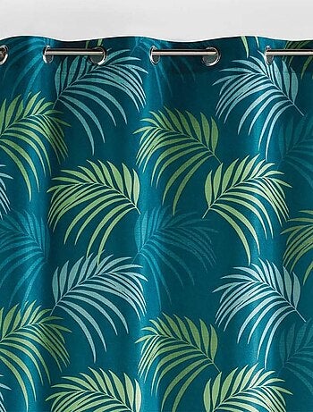Rideau à œillets 140x260 Blue vegetal bleu