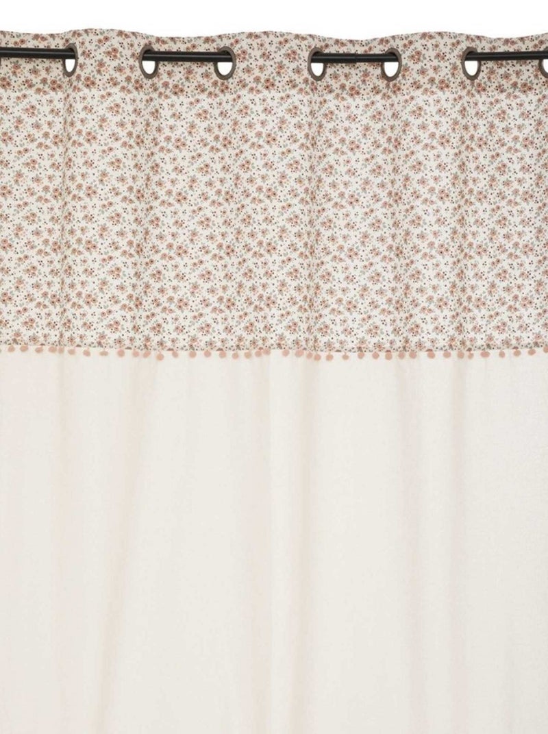 Rideau à œillets 140x260 Campagne coton Blanc - Kiabi