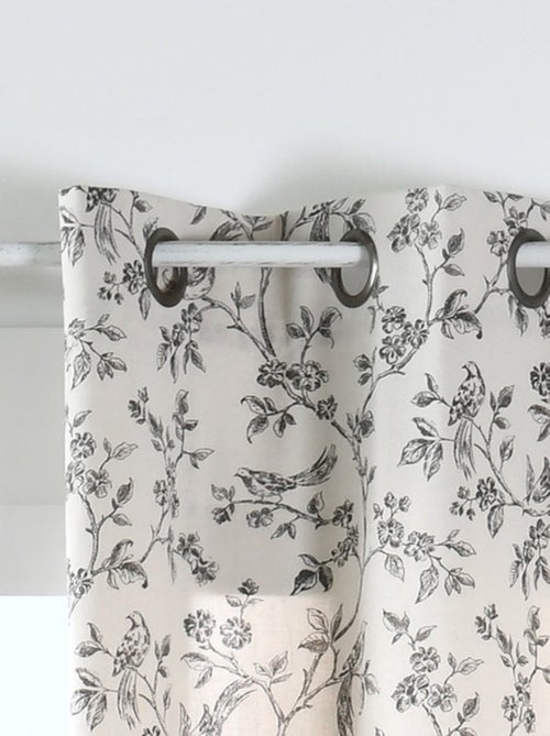 Rideau à œillets 140x260 cm CLARINE écru - Kiabi