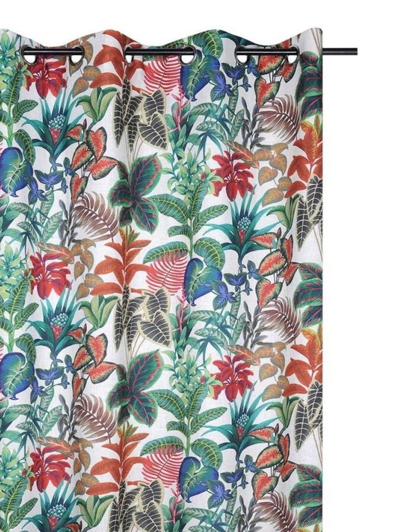 Rideau à œillets 140x260 cm Pattaya blanc Blanc - Kiabi