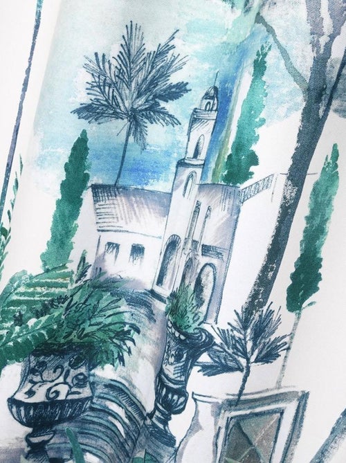 Rideau à œillets 140x260 cm Quito vert - Kiabi