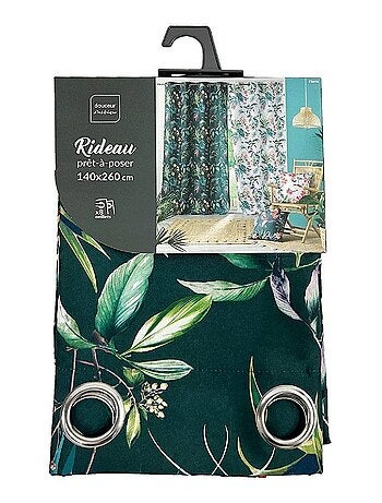 Rideau à œillets 140x260 Féerie émeraude