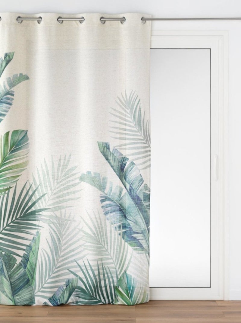 Rideau à œillets 140x260 imprimé NATIVE Beige - Kiabi