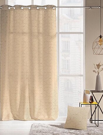 Rideau à œillets 140x260 LOUXOR imprimé métallisé