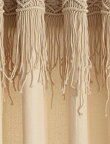 Rideau à œillets 140x260 macramé Ritual