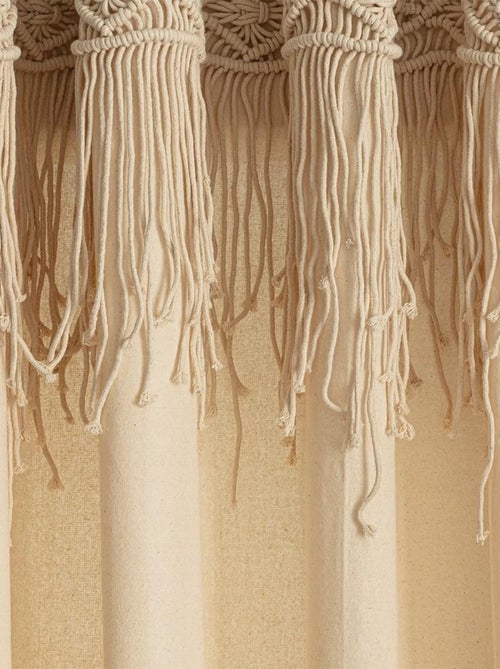 Rideau à œillets 140x260 macramé Ritual - Kiabi