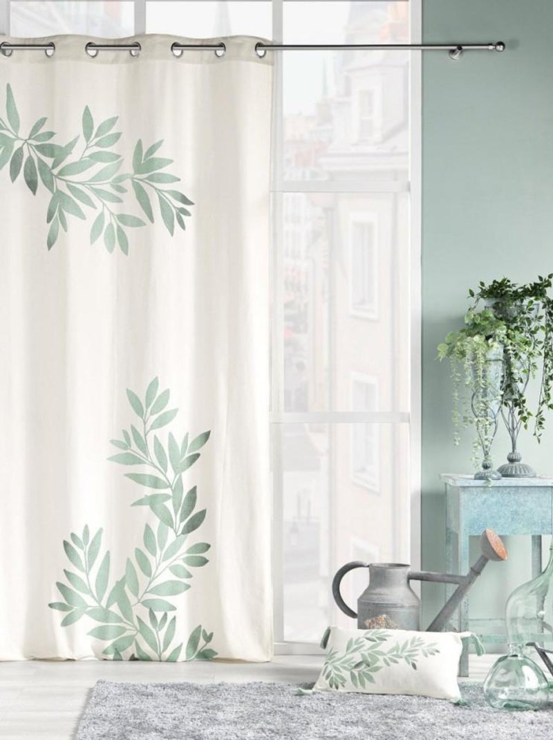 Rideau à œillets 140x260 NYMPHEA Beige - Kiabi