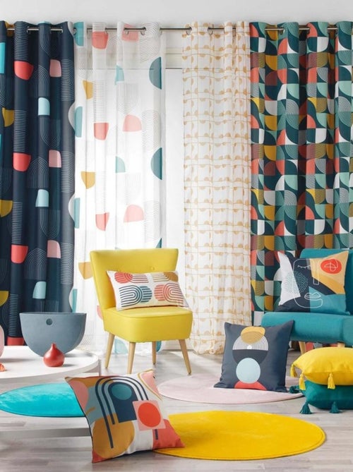 Rideau à œillets 140x260 Pop Art - Kiabi Rideau à œillets 140x260 Pop Art - Kiabi