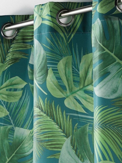 Rideau à œillets 140x260 Rio bleu - Kiabi