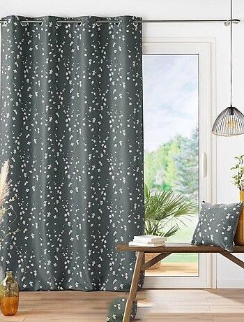 Rideau à œillets 140x260 Sakura anthracite