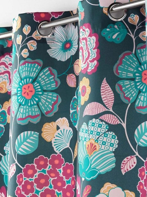 Rideau à œillets 140x260 Winteria bleu - Kiabi