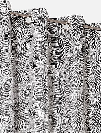 Rideau à oeillets aux motifs palmes