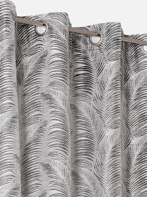 Rideau à oeillets aux motifs palmes - Kiabi