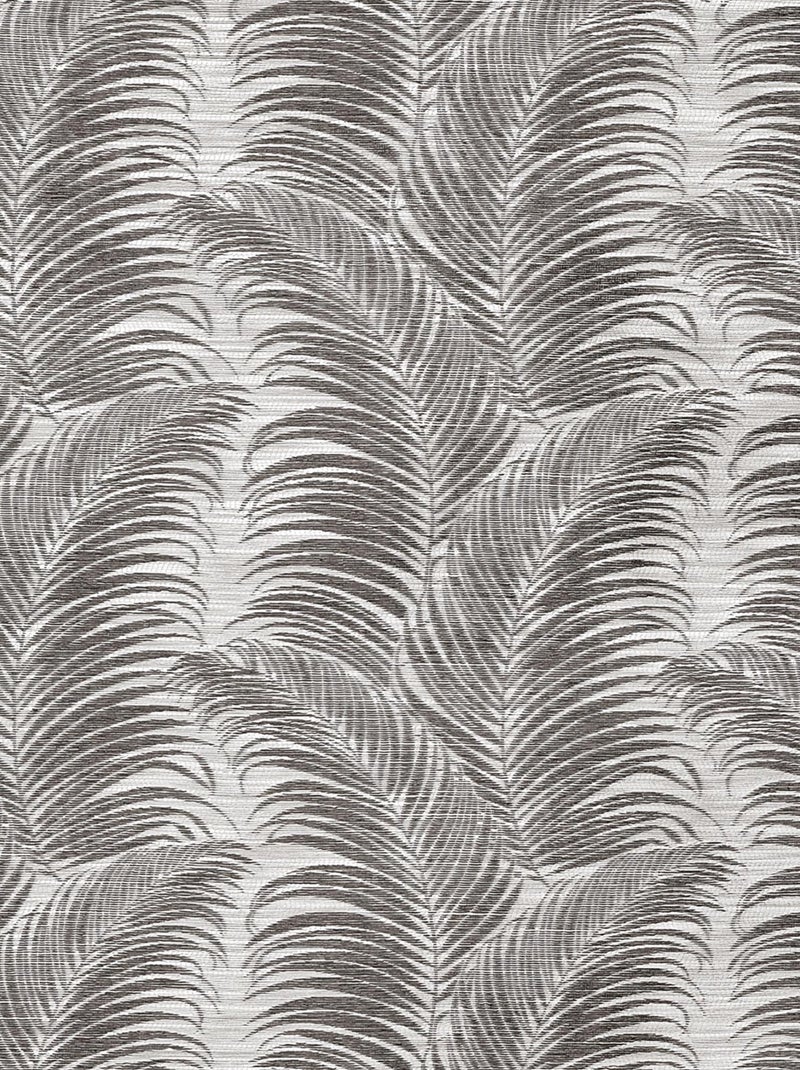 Rideau à oeillets aux motifs palmes gris anthracite - Kiabi