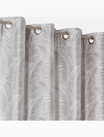 Rideau à oeillets aux motifs palmes