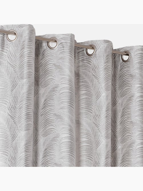 Rideau à oeillets aux motifs palmes - Kiabi