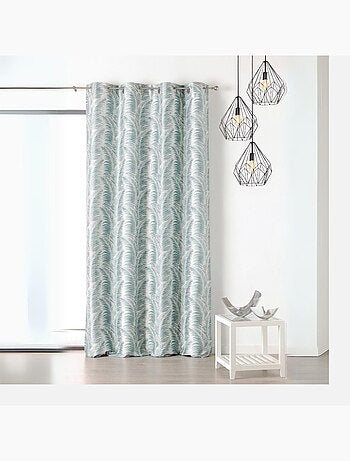 Rideau à oeillets aux motifs palmes