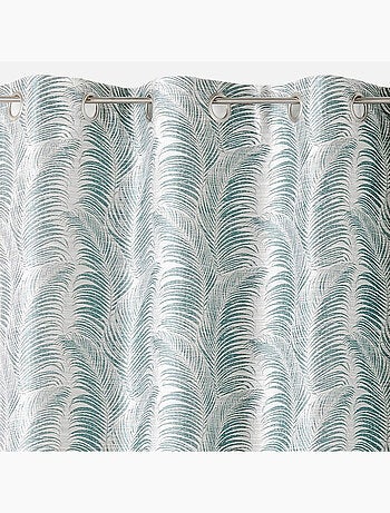 Rideau à oeillets aux motifs palmes