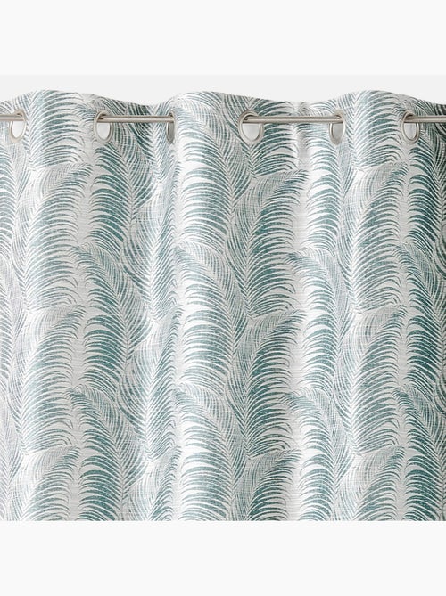 Rideau à oeillets aux motifs palmes - Kiabi