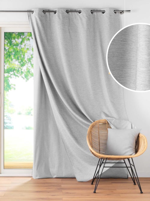 Rideau à oeillets avec doublure amovible - Kiabi