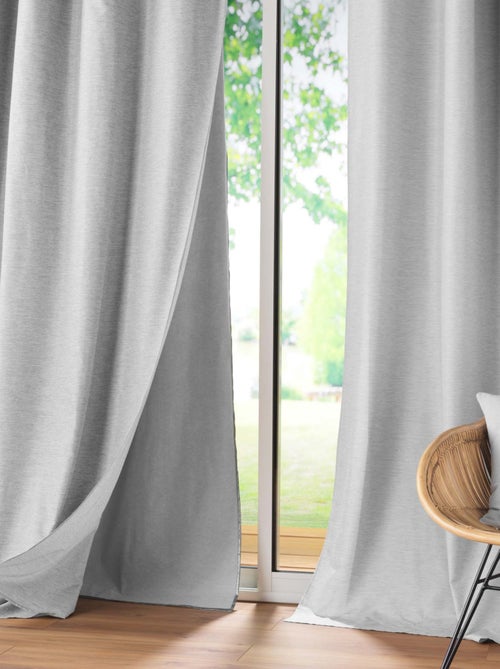 Rideau à oeillets avec doublure amovible - Kiabi