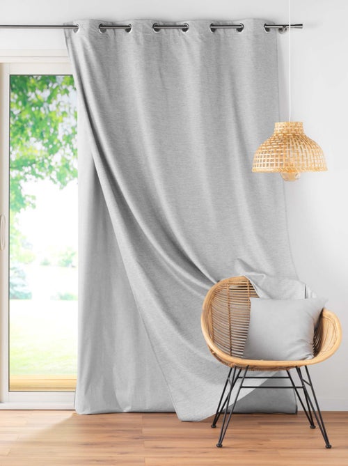 Rideau à oeillets avec doublure amovible - Kiabi