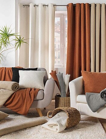 Rideau à œillets BELI - Bouclette unie