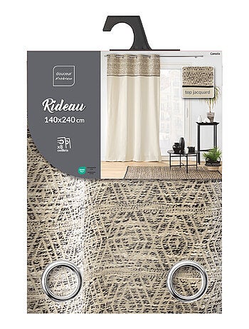 Rideau à Oeillets Camalia Top Jacquard