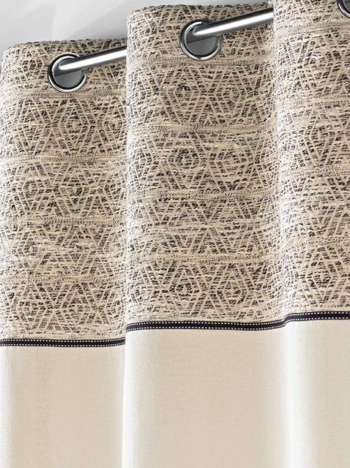 Rideau à Oeillets Camalia Top Jacquard - Kiabi