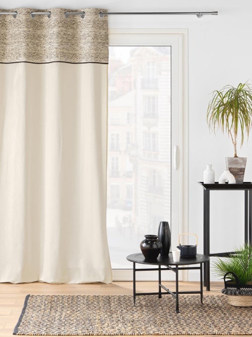 Rideau à Oeillets Camalia Top Jacquard - Kiabi