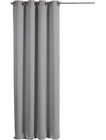 Rideau a oeillets carres cocoon gris clair 140 x 260 cm
