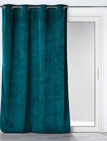 Rideau à œillets casual sauge velours côtelé uni