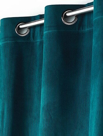Rideau à œillets casual sauge velours côtelé uni