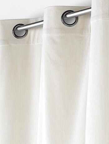 Rideau à œillets casual sauge velours côtelé uni