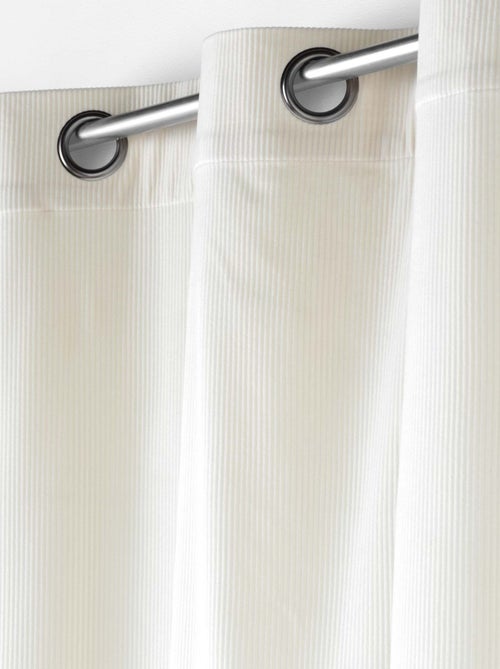 Rideau à œillets casual sauge velours côtelé uni - Kiabi Rideau à œillets casual sauge velours côtelé uni - Kiabi