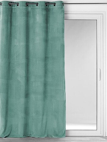 Rideau à œillets casual sauge velours côtelé uni