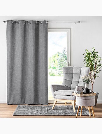 Rideau a oeillets chambray uni newton