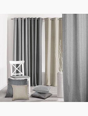 Rideau a oeillets chambray uni newton