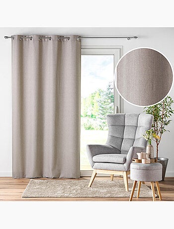 Rideau a oeillets chambray uni newton
